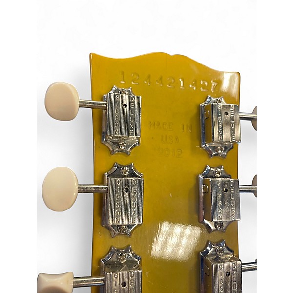 Used 2012 Gibson Billie Joe Armstrong Les Paul Junior Double Cutaway TV Yellow Solid Body Electric Guitar