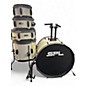 Used SPL 5 Piece junior kicker silver Drum Kit