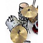 Used SPL 5 Piece junior kicker silver Drum Kit