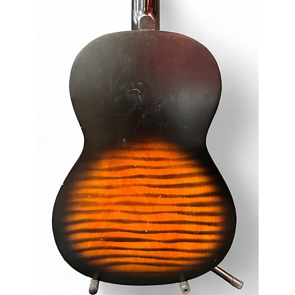 Vintage 1960s Lindell Parlor Tobacco Sunburst Acoustic Guitar