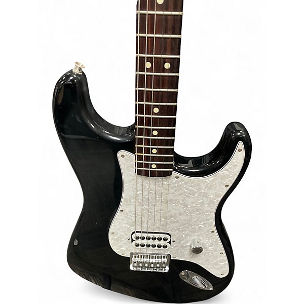 Used 2001 Fender Tom Delonge Signature Stratocaster Black and White Solid Body Electric Guitar
