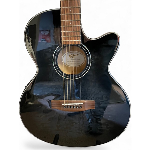 Used Mitchell MX430 Midnight Black Edge Burst Acoustic Electric Guitar