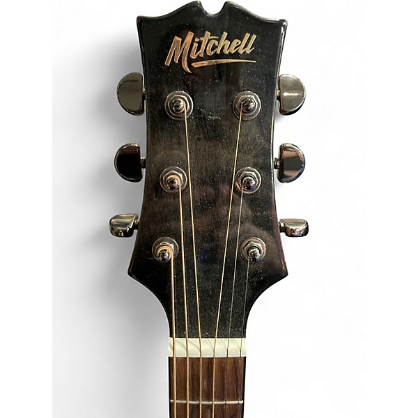 Used Mitchell MX430 Midnight Black Edge Burst Acoustic Electric Guitar