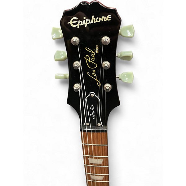 Used Epiphone Les Paul Studio Crimson Red Trans Solid Body Electric Guitar