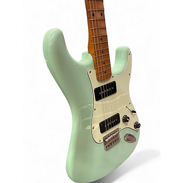 Used Fender Noventa Stratocaster Surf Green Solid Body Electric Guitar