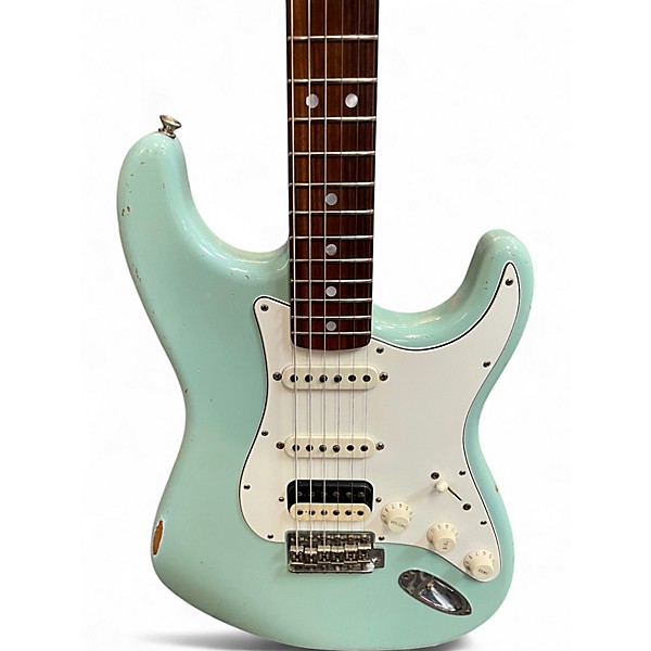 Used Fender 1965 Custom Shop HSS Relic with EVH Pickup Daphne Blue Solid Body Electric Guitar