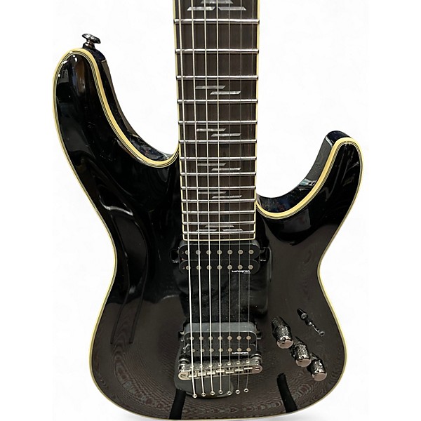 Used Schecter Guitar Research C7 Blackjack GLOSS BLACK Solid Body Electric Guitar