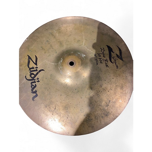 Used Zildjian 14in Z Custom Dyno Beat Hi Hat Pair Cymbal