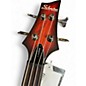 Used Schecter Guitar Research C4 Custom Trans Crimson Red Electric Bass Guitar