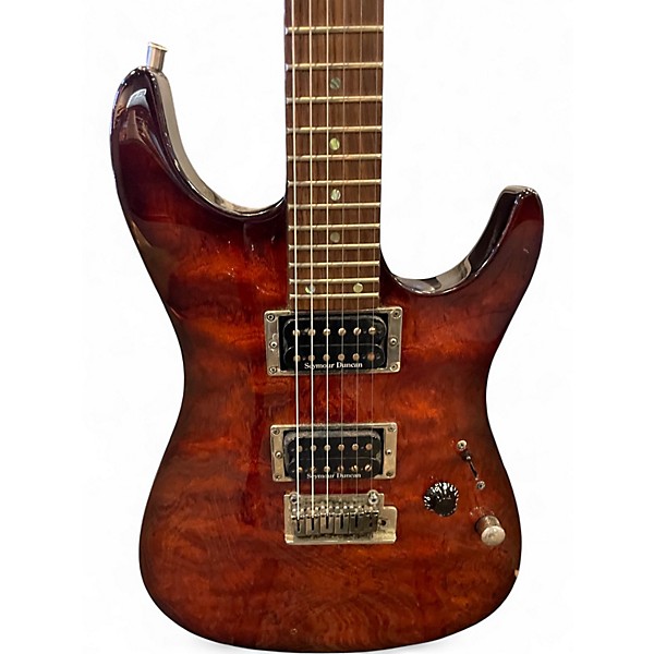 Used 2005 Fender Showmaster Trans Amber Solid Body Electric Guitar