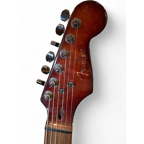 Used 2005 Fender Showmaster Trans Amber Solid Body Electric Guitar