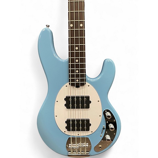 Used Sterling by Music Man Ray4 HH Blue Electric Bass Guitar
