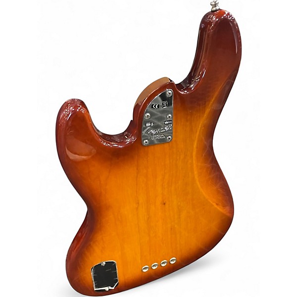 Used Fender American Elite Jazz Bass Tobacco Sunburst Electric Bass Guitar