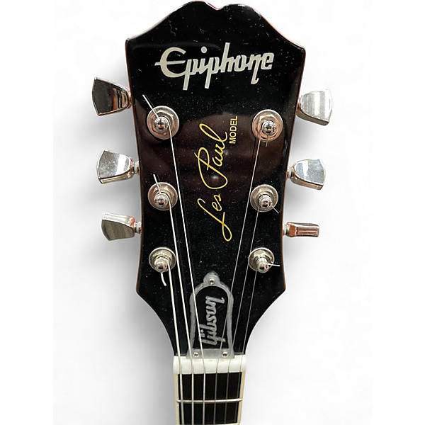 Used Epiphone LES PAUL MODERN BLACK SPARKLE Solid Body Electric Guitar