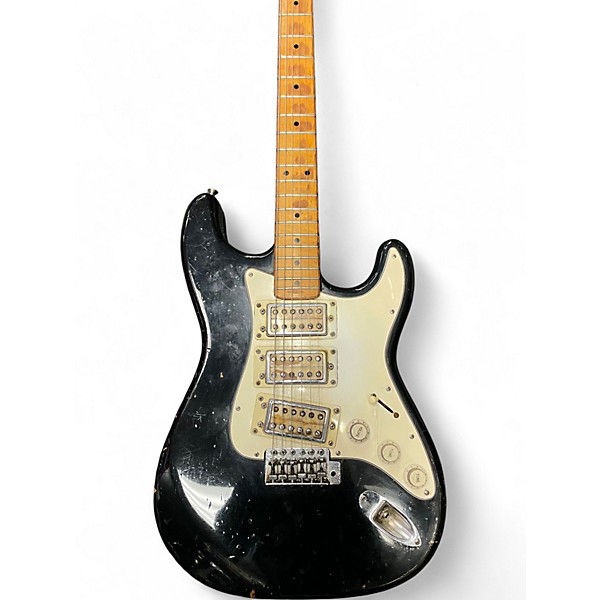 Used Univox Ripper Black Solid Body Electric Guitar