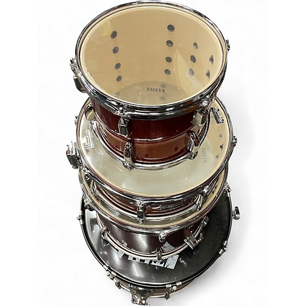 Used TAMA 4 Piece Imperialstar Crimson Red Trans Drum Kit