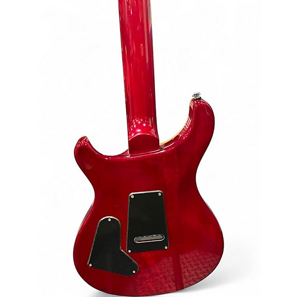 Used 2024 PRS SE Custom 24 Electric Guitar Charcoal Cherry Burst Solid Body Electric Guitar