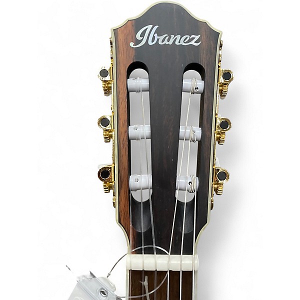 Used Ibanez TOD10NL Trans Black Classical Acoustic Electric Guitar