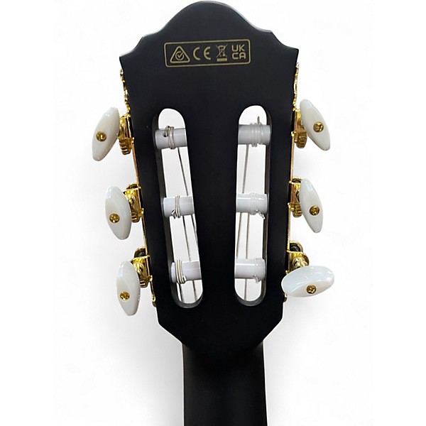 Used Ibanez TOD10NL Trans Black Classical Acoustic Electric Guitar