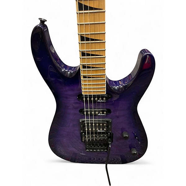 Used Jackson JS34Q Dinky Transparent Purple Solid Body Electric Guitar