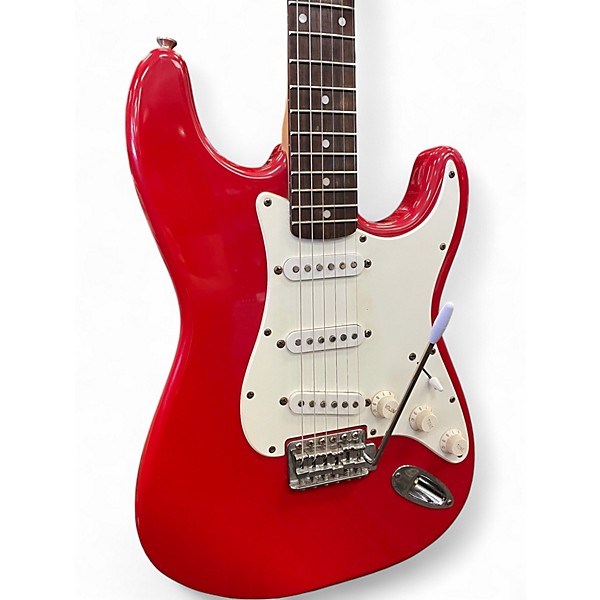 Used Squier Affinity Stratocaster Dakota Red Solid Body Electric Guitar