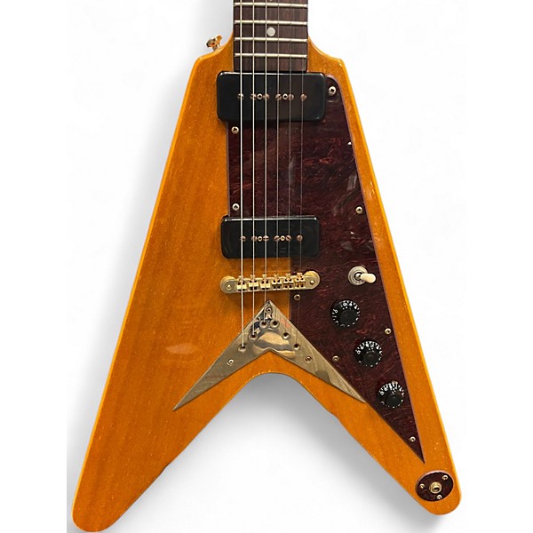 Used Epiphone Popa Chubby Signature Flying V Natural Solid Body Electric Guitar