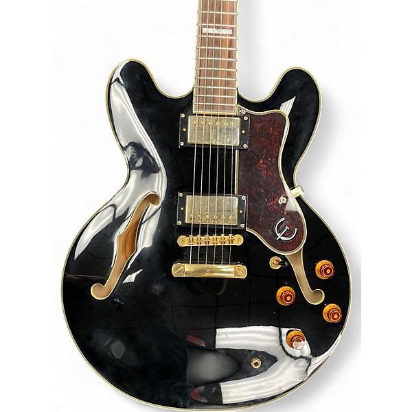 Used Epiphone Sheraton II Ebony Hollow Body Electric Guitar