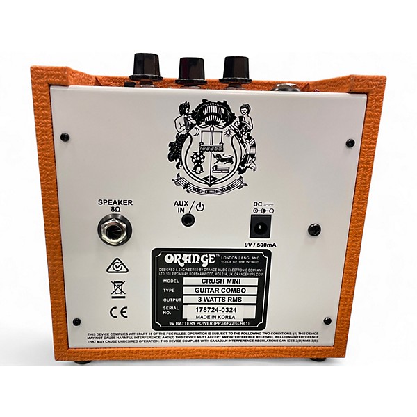 Used Orange Amplifiers Crush Mini Battery Powered Amp