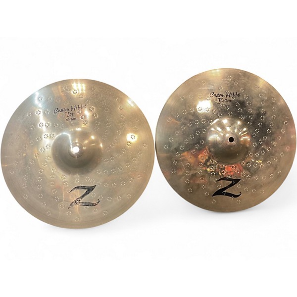 Used Zildjian 14in Z Custom Hi Hat Pair Cymbal