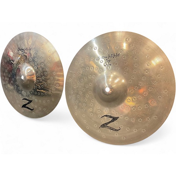 Used Zildjian 14in Z Custom Hi Hat Pair Cymbal