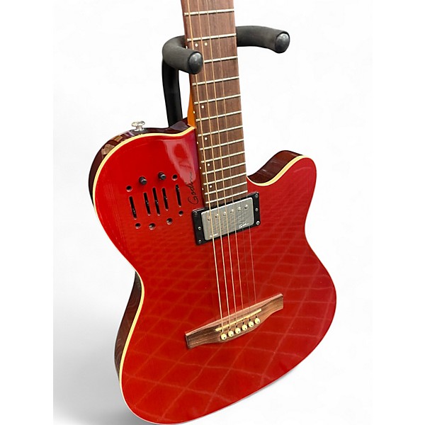 Used Godin A6 Ultra Red Acoustic Electric Guitar