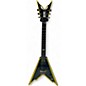 Used 2007 Dean Razorback V 255 Black and Yellow Solid Body Electric Guitar thumbnail