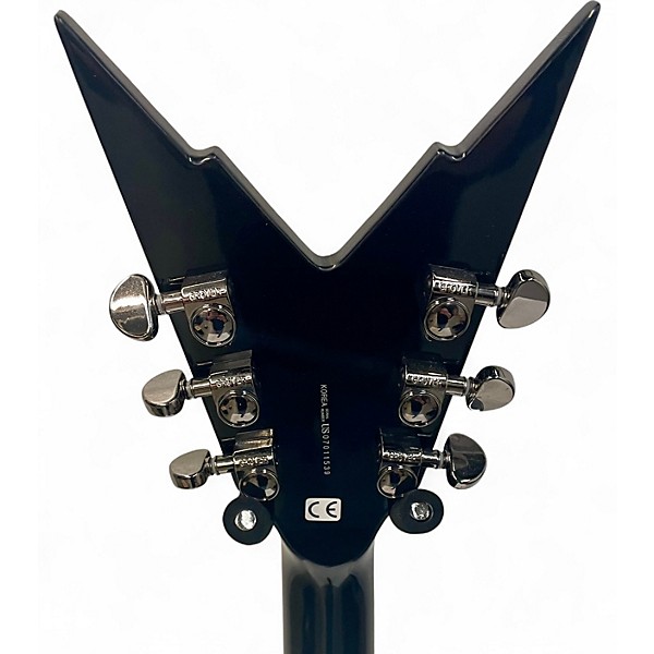 Used 2007 Dean Razorback V 255 Black and Yellow Solid Body Electric Guitar