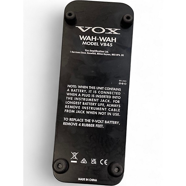 Used VOX V845 Classic Wah Effect Pedal