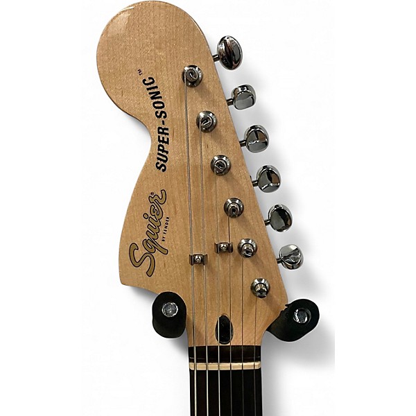 Used Squier paranormal super-sonic Charcoal Solid Body Electric Guitar