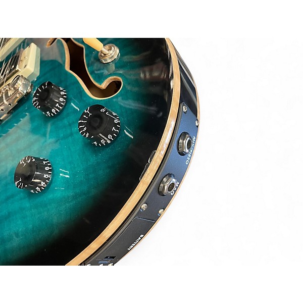 Used PRS SE Hollowbody II Piezo Peacock Blue Hollow Body Electric Guitar