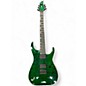 Used ESP ltd deluxe Green Solid Body Electric Guitar thumbnail