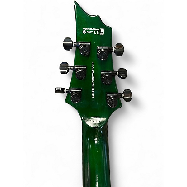 Used ESP ltd deluxe Green Solid Body Electric Guitar