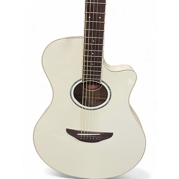 Used Yamaha APX600 Antique White Acoustic Electric Guitar