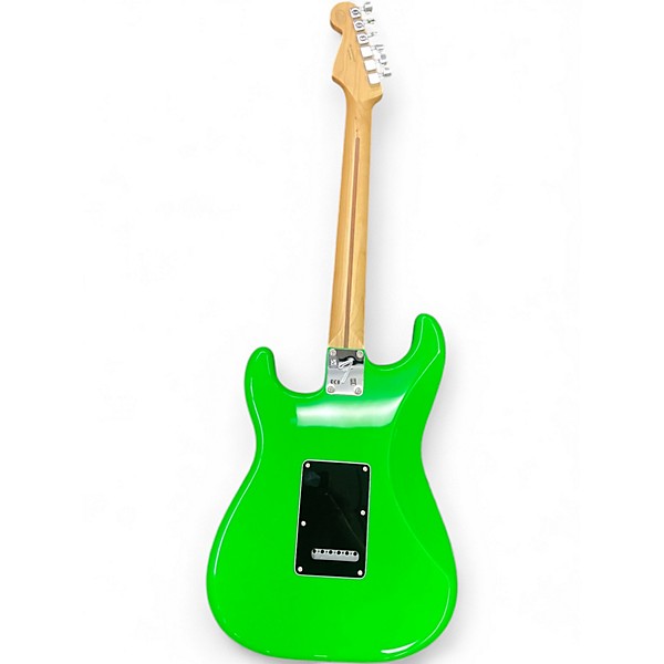Used 2022 Fender Limited Edition Player Stratocaster Neon Green Solid Body Electric Guitar