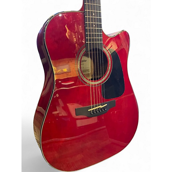 Used 2024 Takamine G Series GD30CE Dreadnought Cutaway Wine Red Acoustic Electric Guitar