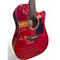 Used 2024 Takamine G Series GD30CE Dreadnought Cutaway Wine Red Acoustic Electric Guitar