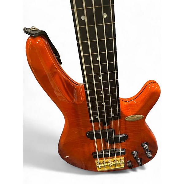 Used Yamaha 7RB-5P BURNT ORANGE Electric Bass Guitar