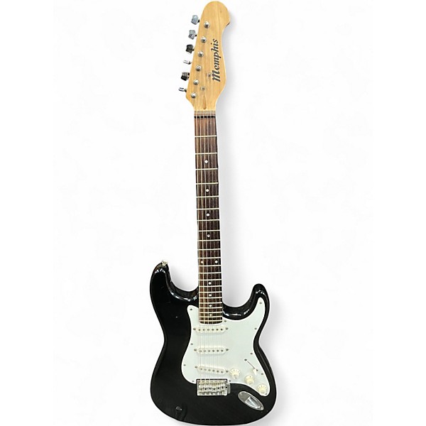 Used Memphis Stratocaster Black Solid Body Electric Guitar