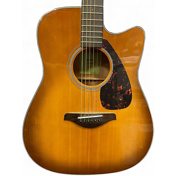 Used Yamaha FGX800C Vintage Natural Acoustic Electric Guitar