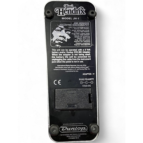 Used Dunlop JH1B Jimi Hendrix Signature Wah Effect Pedal