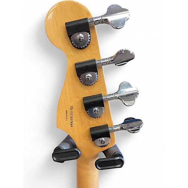 Used Fender American Deluxe Jazz Bass Green Electric Bass Guitar