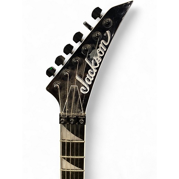 Used Jackson JS32R Dinky Floyd Rose Black and Silver Solid Body Electric Guitar