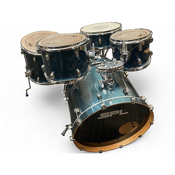 Used SPL 5 Piece VELOCITY 5 PIECE BLUE SPARKLE Drum Kit