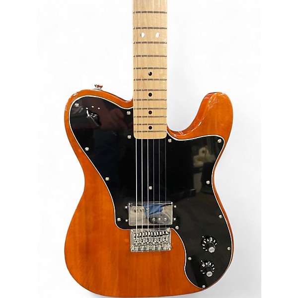 Used Squier Paranormal Series Esquier Deluxe Natural Solid Body Electric Guitar